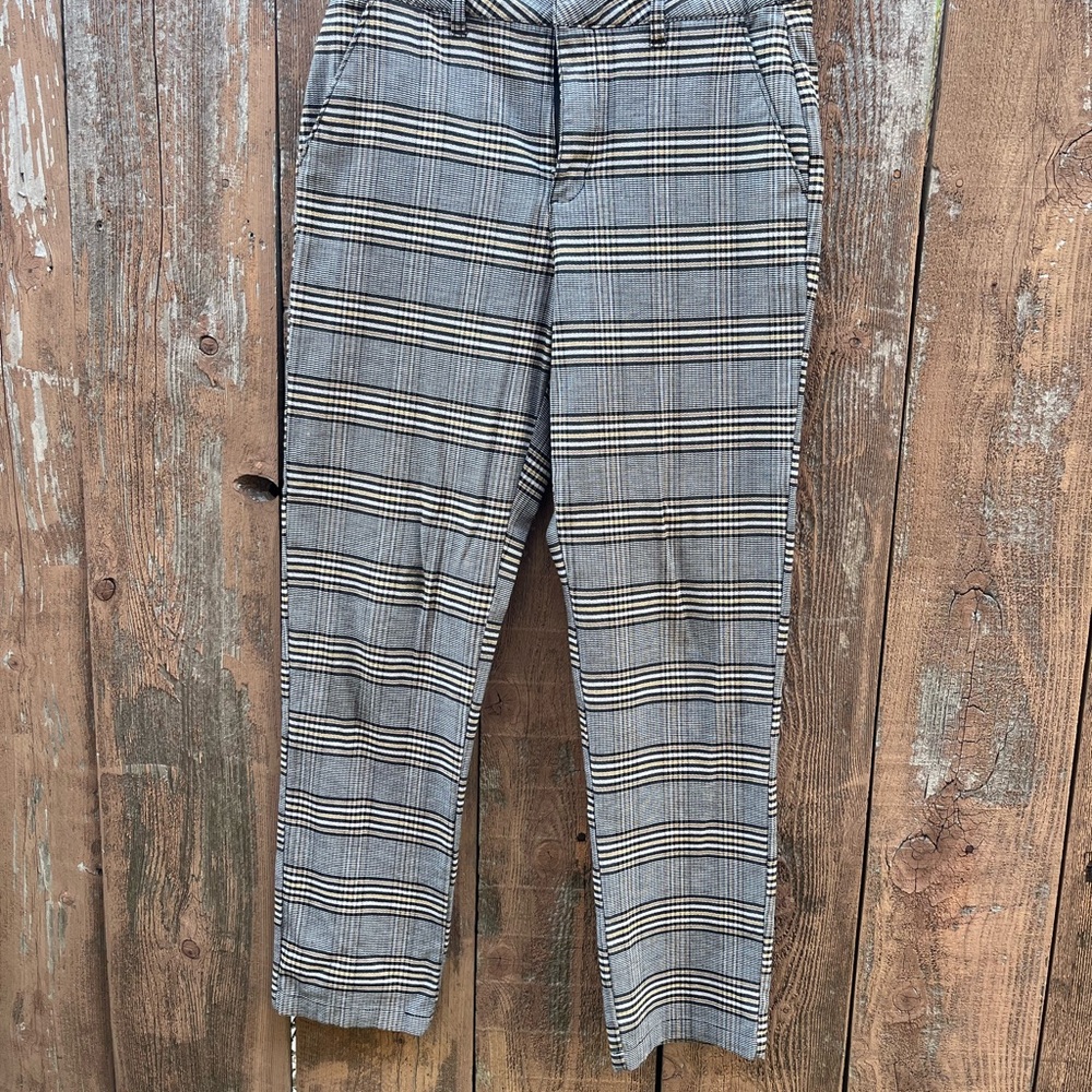 Volcom Gray Plaid Tapered Trousers